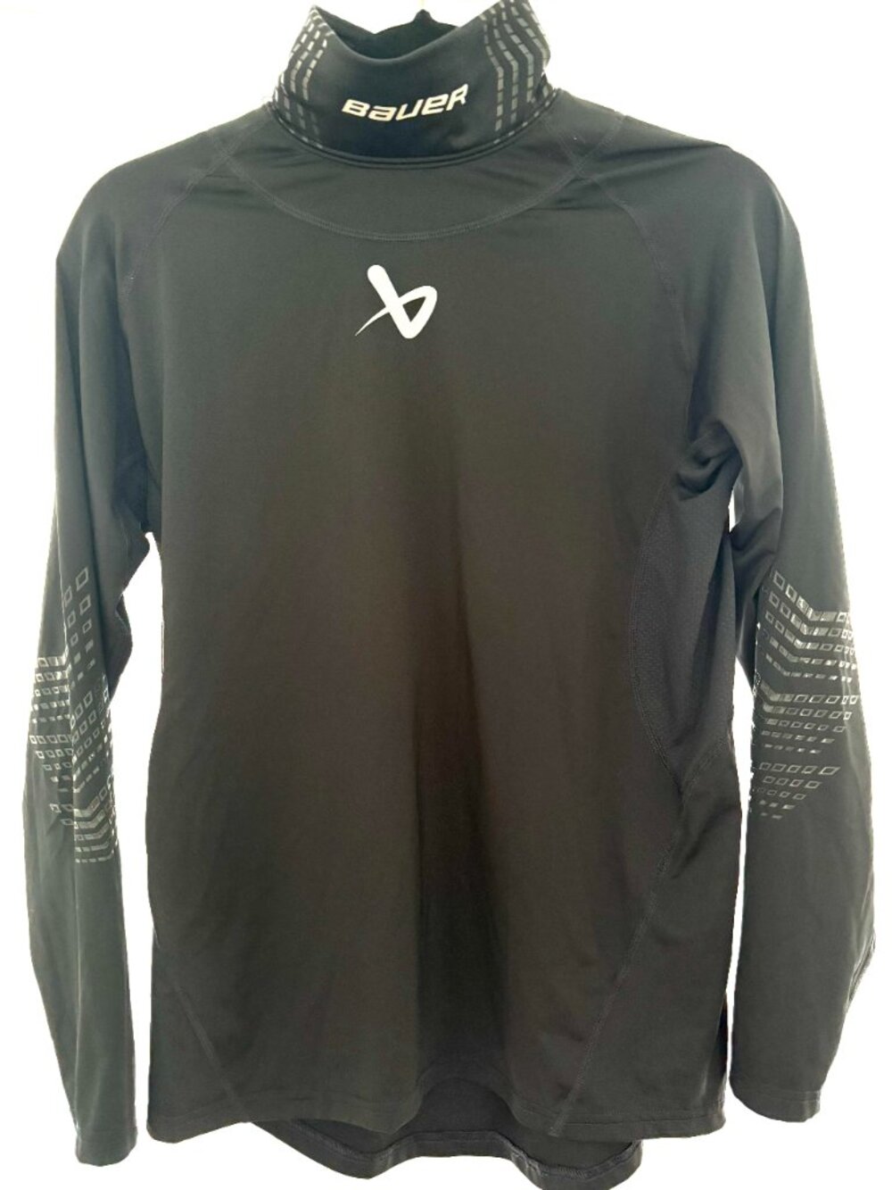 Bauer Neckprotect Long Sleeve Base layer Top - Youth Large/Used - Picture 4 of 4